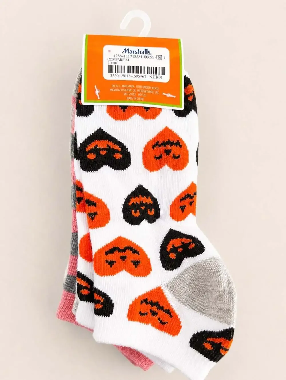 Hallmark Halloween Socks 10 Pair Low Cut Shoe Size 4-10 NWT